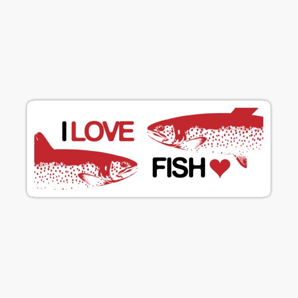 Catfish Hat and Bumper Sticker Gift Set Bundle Black Fishing Fisherman Cap  Red Fish Hook Heart Love Kitty