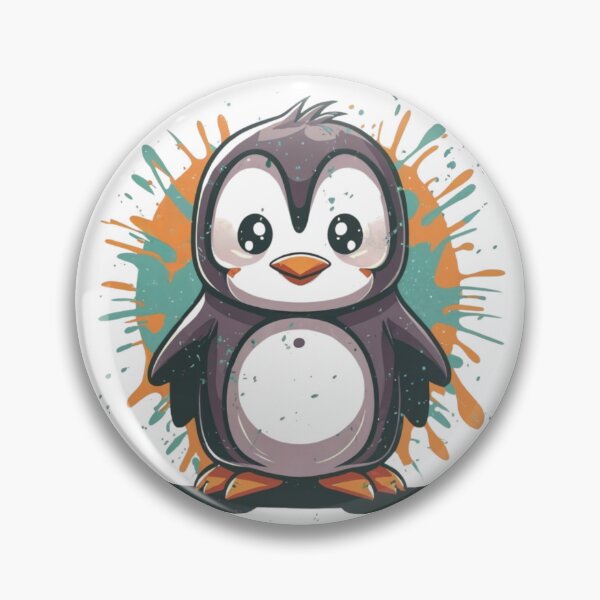 Item preview, Cute Penguin Rustic Splatter designed and sold by TugForkFinds.