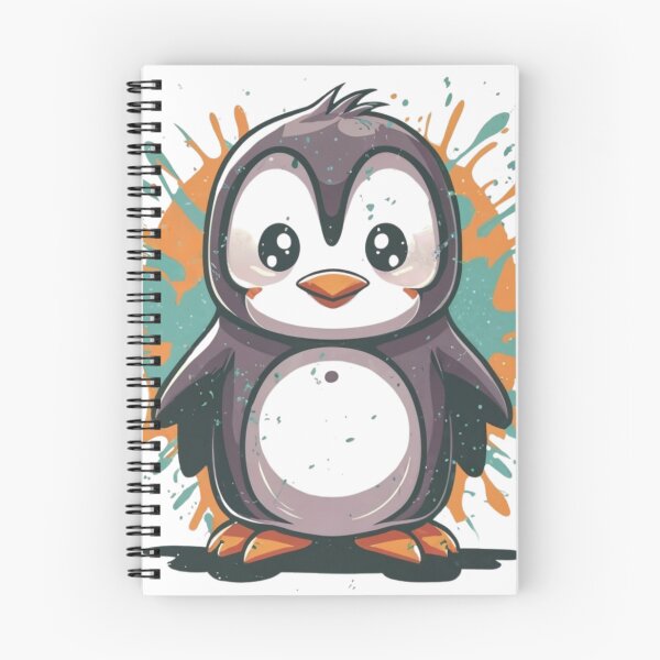 Item preview, Cute Penguin Rustic Splatter designed and sold by TugForkFinds.