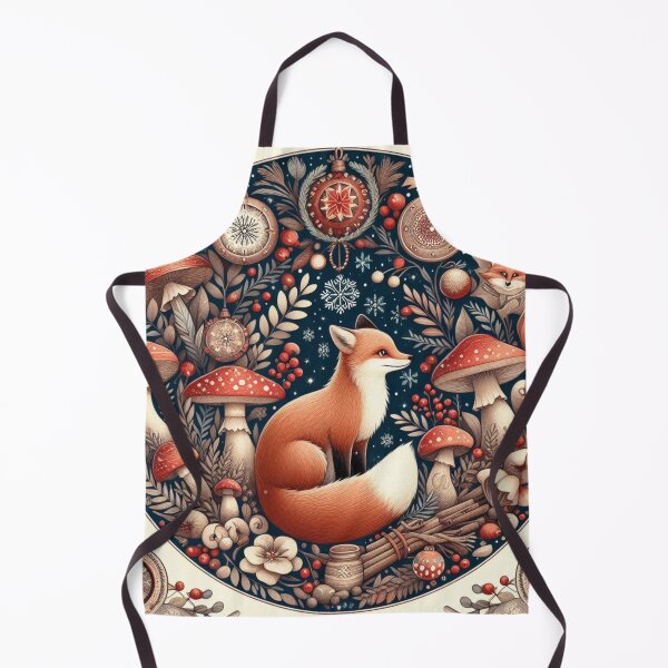 Aperçu de l'œuvre Cottagecore Fox Champignons nichés Carte de vœux champignon forestcore créée et vendue par CoffeeIsATrip.