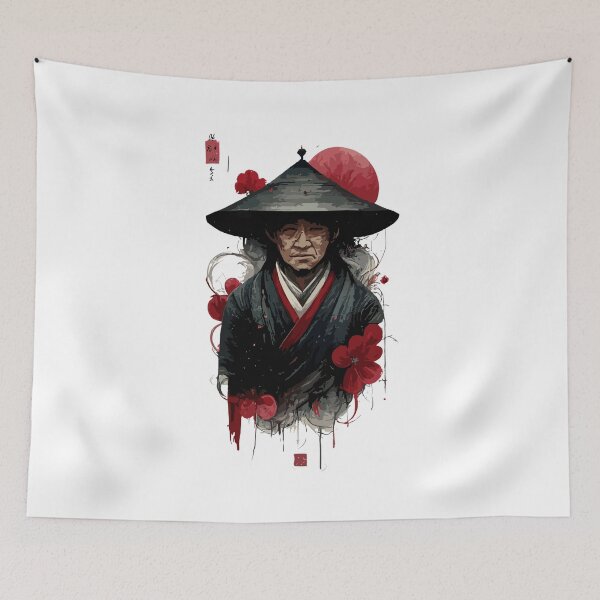 Item preview, Japanese And Lone Mandalorian Face Detail Warrior Samurai Unwritten 12 designed and sold by Psycho-Crazy.