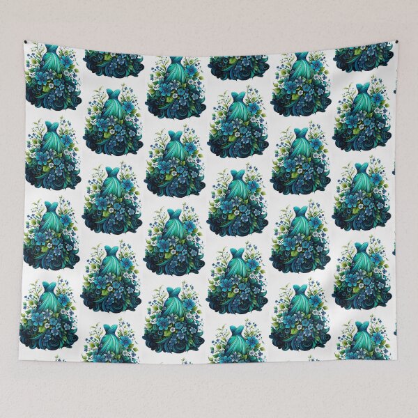 Item preview, Colorful Princess Floral Gown Print designed and sold by PaperieJennifer.