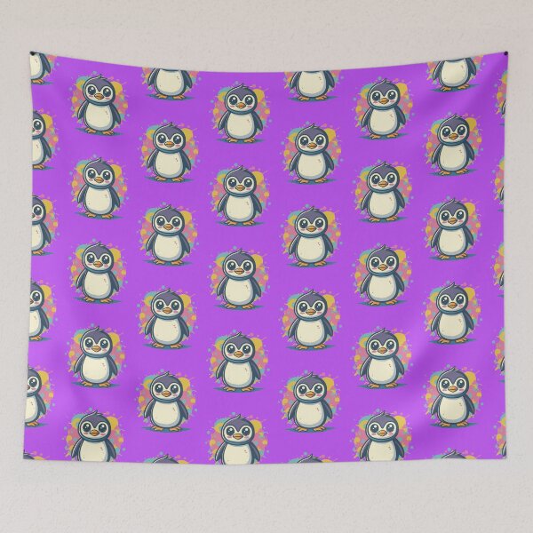 Item preview, Cute Penguin Colorful Paint designed and sold by TugForkFinds.
