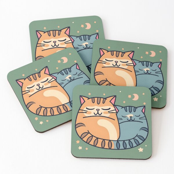 Artikelvorschau, schlafende Katzen entworfen und verkauft von SabyDigitalArt.