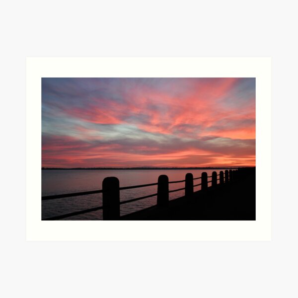 Sunset over Charleston Harbor Art Print