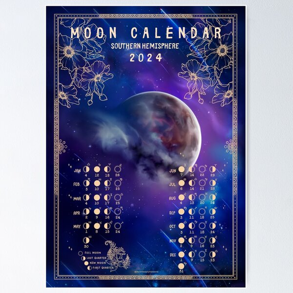 Aperçu de l'œuvre Le calendrier de la lune 2024 créée et vendue par sierratruong.