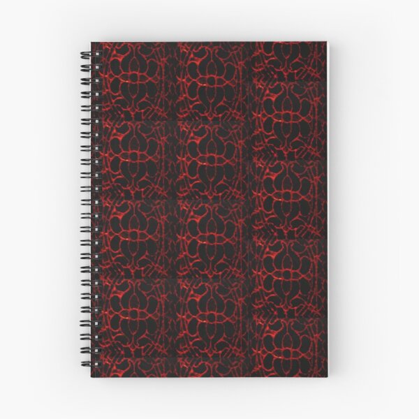 Item preview, Flame Red Abstract Gothic Lace Floral Stained Glass Window  designed and sold by kattakitty.