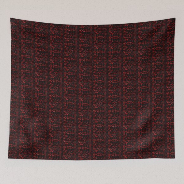 Item preview, Flame Red Abstract Gothic Lace Floral Stained Glass Window  designed and sold by kattakitty.