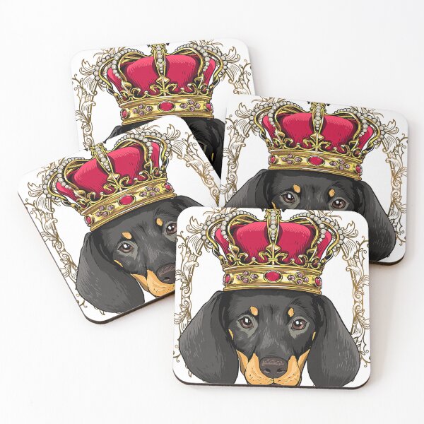 Item preview, King Dachshund Wearing CrownQueen Dachshund Dog designed and sold by LisaBarrios56.