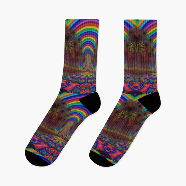 Item preview, Psychedelic Rainbow and Palm Trees designed and sold by TheDarkWardrobe.