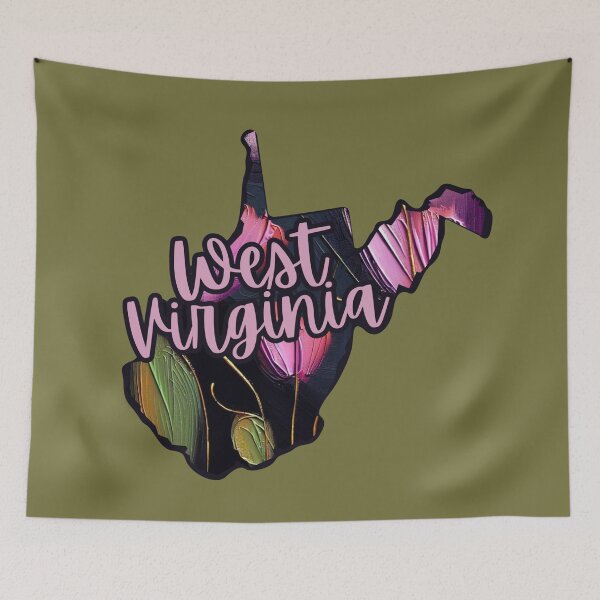 Item preview, West Virginia Gift For Mountain State Lover Go Mountaineers Gift Original Abstract Painting designed and sold by CORINNE W.