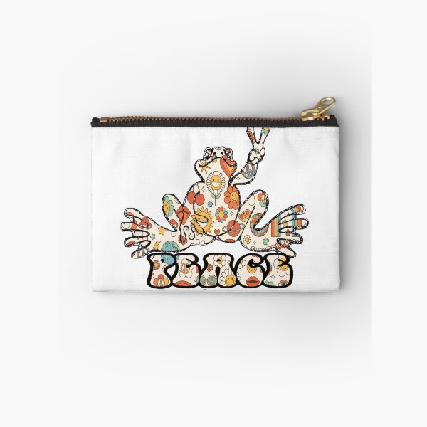Item preview, Retro Flower Power Peace Frog  designed and sold by natnat7w.