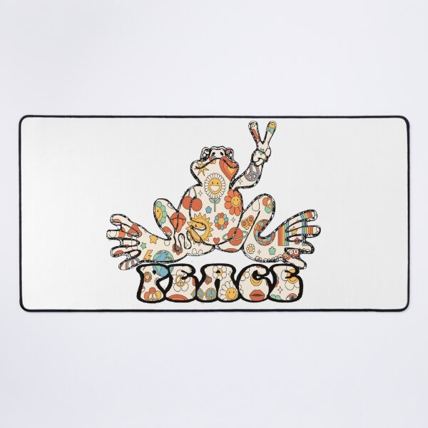 Item preview, Retro Flower Power Peace Frog  designed and sold by natnat7w.