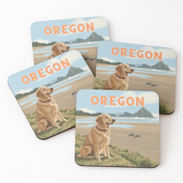 Item preview, Golden Retriever On The Oregon Coast Beach designed and sold by OregonsOwn.