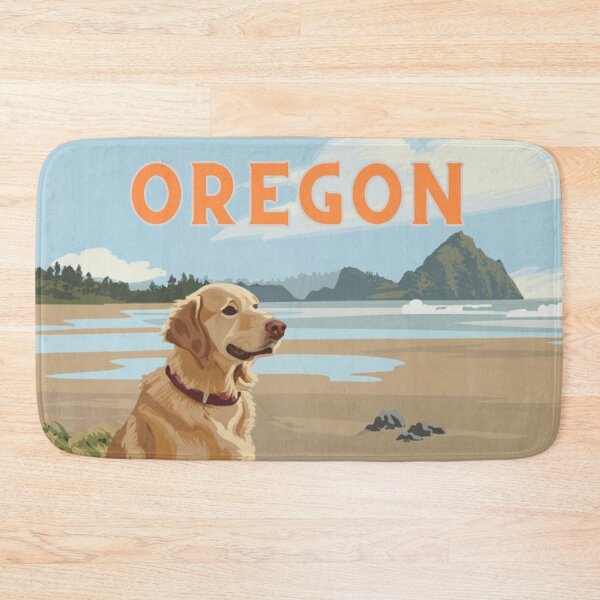 Item preview, Golden Retriever On The Oregon Coast Beach designed and sold by OregonsOwn.