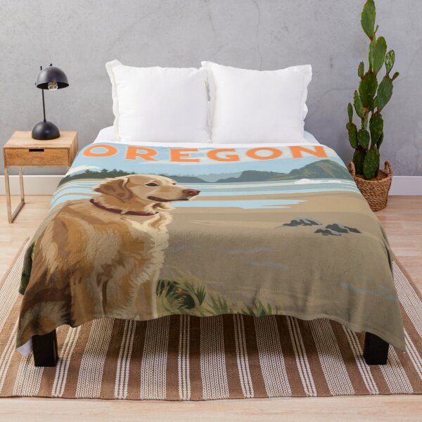 Item preview, Golden Retriever On The Oregon Coast Beach designed and sold by OregonsOwn.