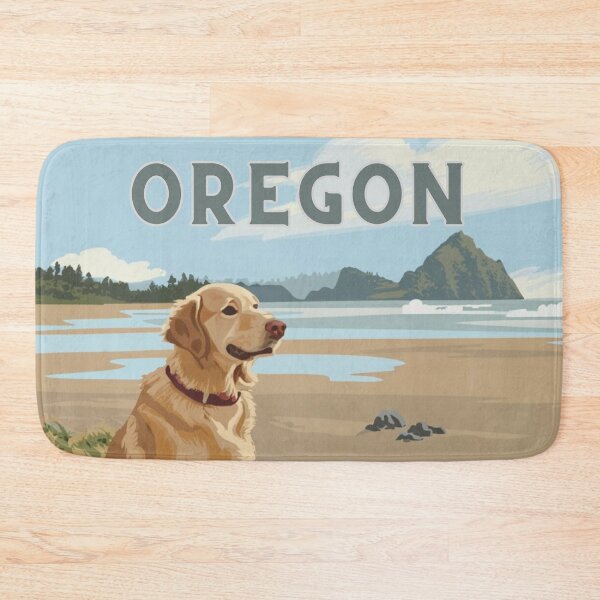Item preview, Golden Retriever On The Oregon Coast Beach designed and sold by OregonsOwn.