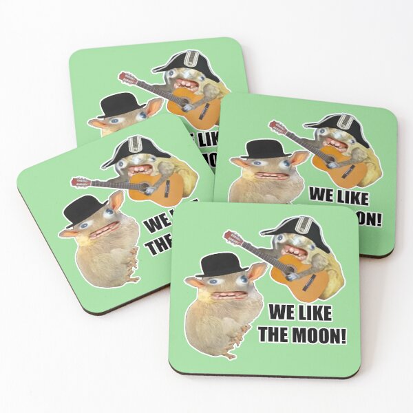 Item preview, Spongmonkeys "We Like the Moon"  designed and sold by Eclectica-Lydia.