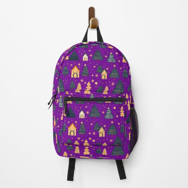 Item preview, Christmas Trees Seamless Cartoon Pattern Purple Violet background designed and sold by Sototos® ⭐⭐⭐⭐⭐.