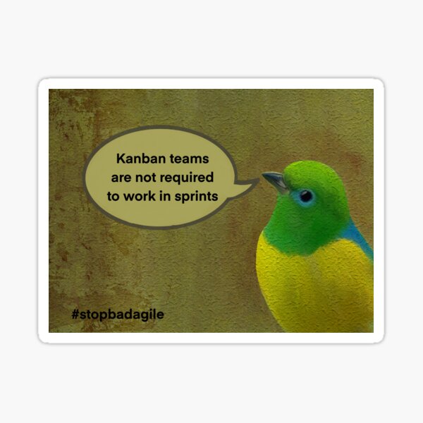 Artikel-Vorschau von Kanban-Teams verwenden keine Sprints, designt und verkauft von Sally Sloley.