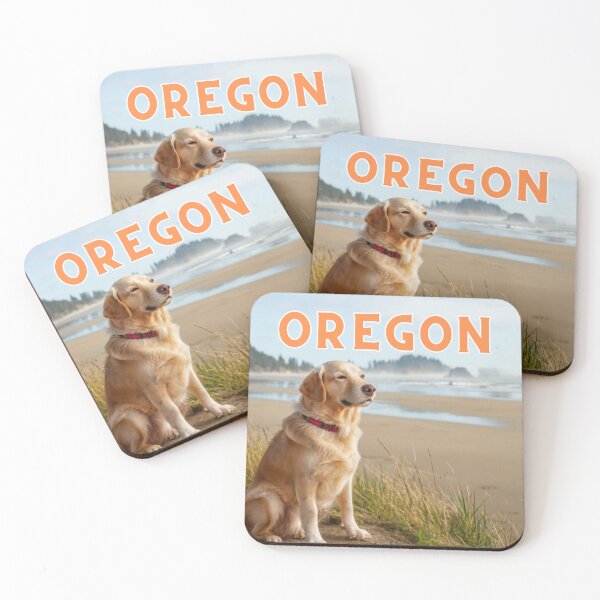 Item preview, Golden Retriever On The Oregon Coast Beach designed and sold by OregonsOwn.