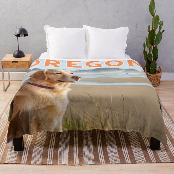 Item preview, Golden Retriever On The Oregon Coast Beach designed and sold by OregonsOwn.