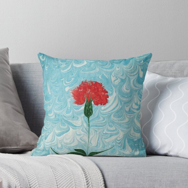 Item preview, Watercolor marbled red carnation designed and sold by 2drop.