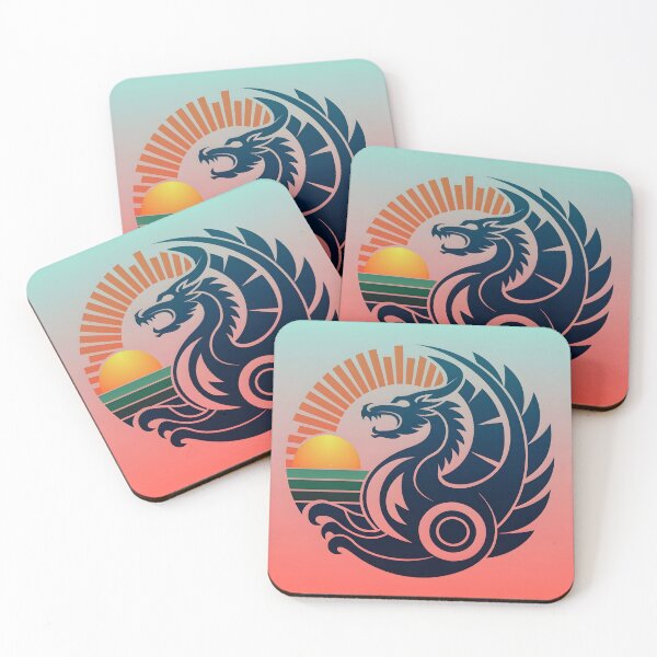 Item preview, Luminous Ink: Sunburst Dragon Vector Logo designed and sold by DragonRealms.