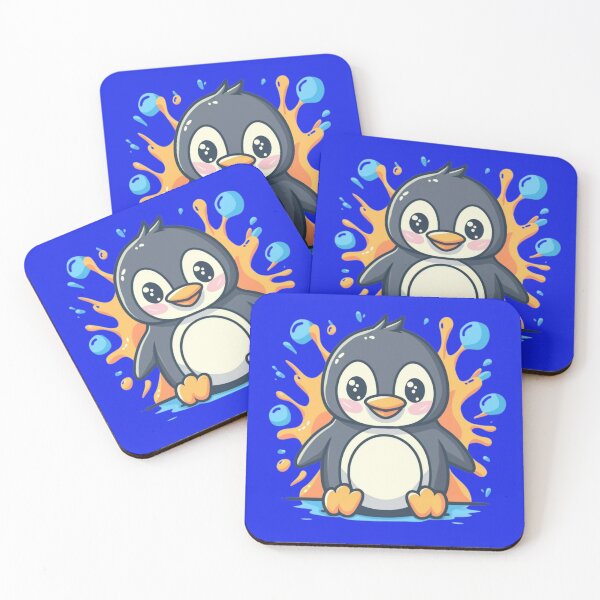 Item preview, Cute Penguin Colorful Paint Splatter designed and sold by TugForkFinds.