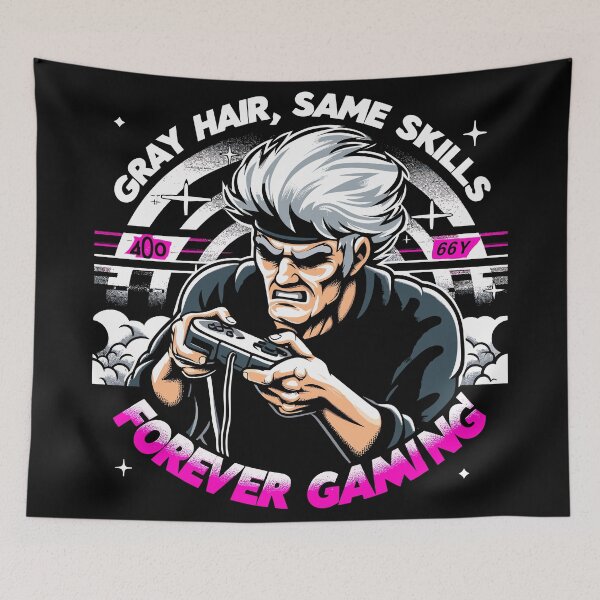Item preview, Gray Hair, Same Skills, Forever Gaming! designed and sold by RafaelLima7.