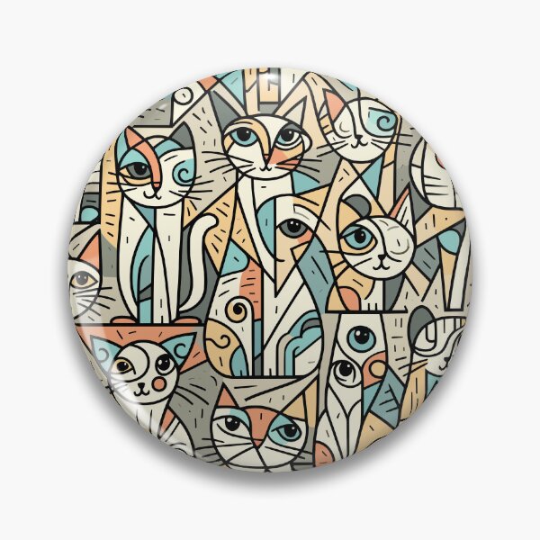 Item preview, Abstract Cats Pattern designed and sold by Ikibrai.