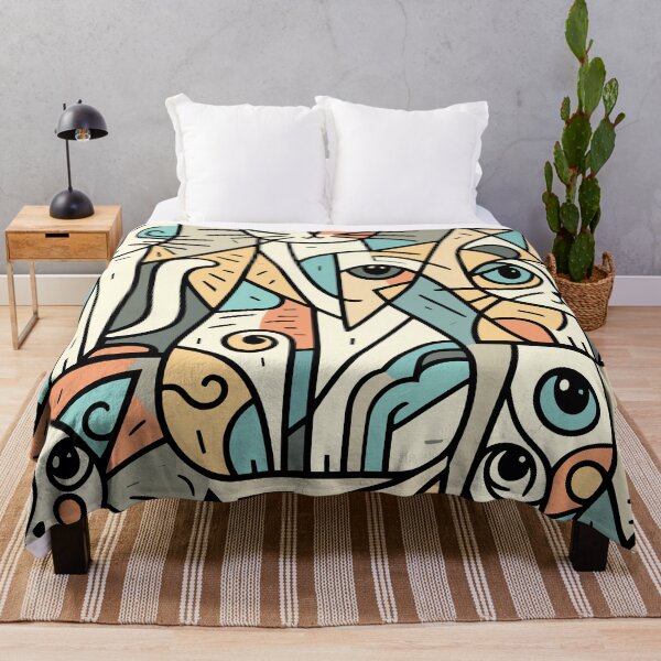 Item preview, Abstract Cats Pattern designed and sold by Ikibrai.