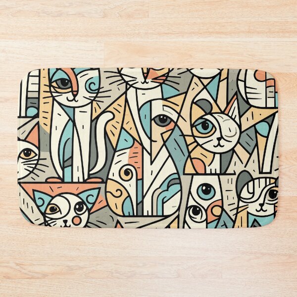 Item preview, Abstract Cats Pattern designed and sold by Ikibrai.