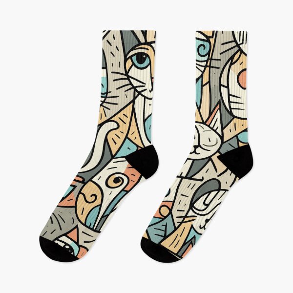 Item preview, Abstract Cats Pattern designed and sold by Ikibrai.