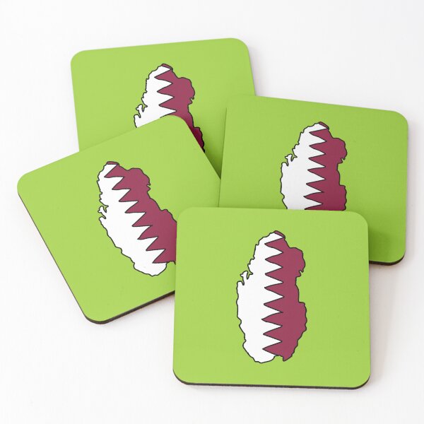Item preview, Qatar country shape flag designed and sold by Rachael Taylor.