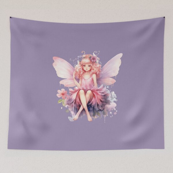 Artikelvorschau, Kleine Mädchenfee in Rosa entworfen und verkauft von FlutterbyFairy.