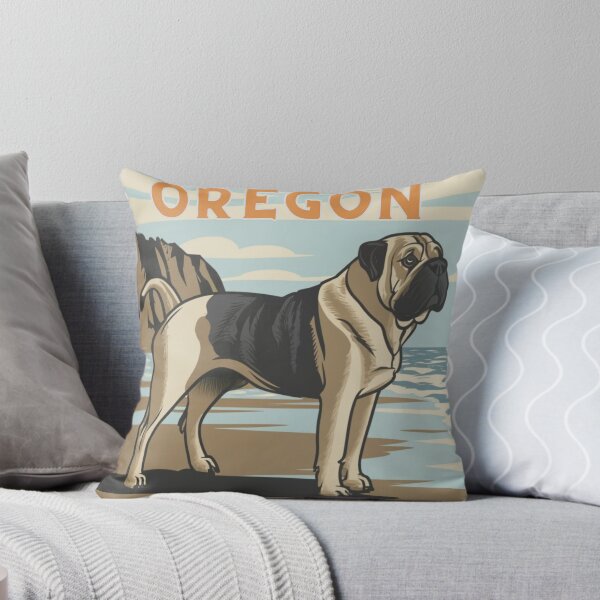 Item preview, English Mastiff On The Oregon Coast Beach designed and sold by OregonsOwn.