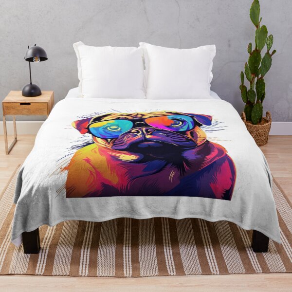 Item preview, Pug Art Splashes Paint designed and sold by porbenjaporn.