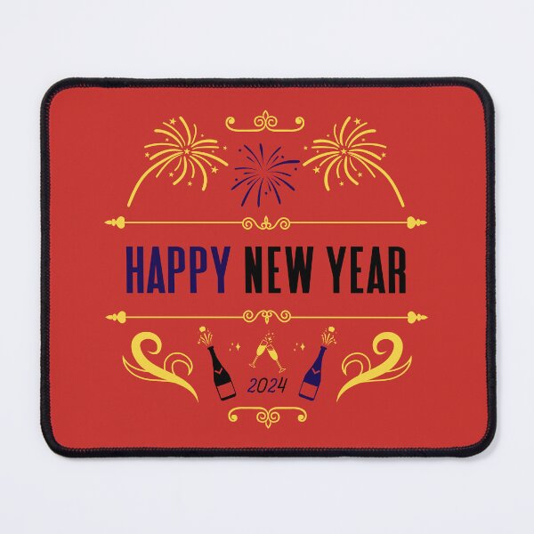 Item preview, Happy New Year 2024 - Vintage-Style New Year Celebration (Multi-Color Design) designed and sold by Spiprinto.