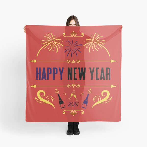 Item preview, Happy New Year 2024 - Vintage-Style New Year Celebration (Multi-Color Design) designed and sold by Spiprinto.