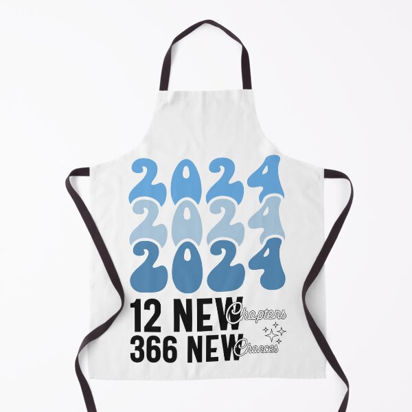 Item preview, 2024, 12 New Chapters, 366 New Chances - Retro Groovy New Year Celebration (Blue and Black Design) designed and sold by Spiprinto.
