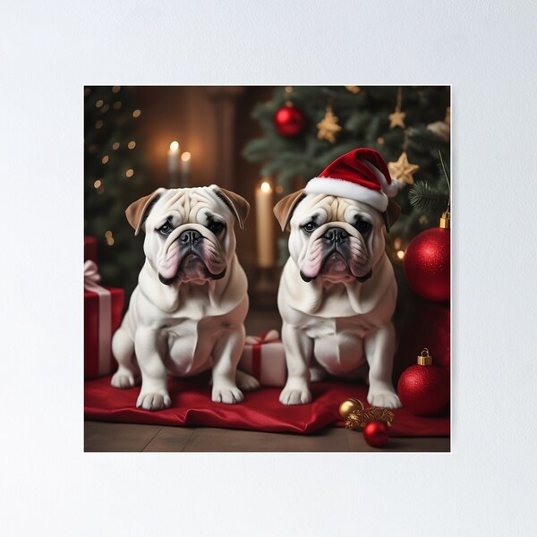 Item preview, Bulldogging into the Holidays with Joy and Slobber! designed and sold by Casper1288.