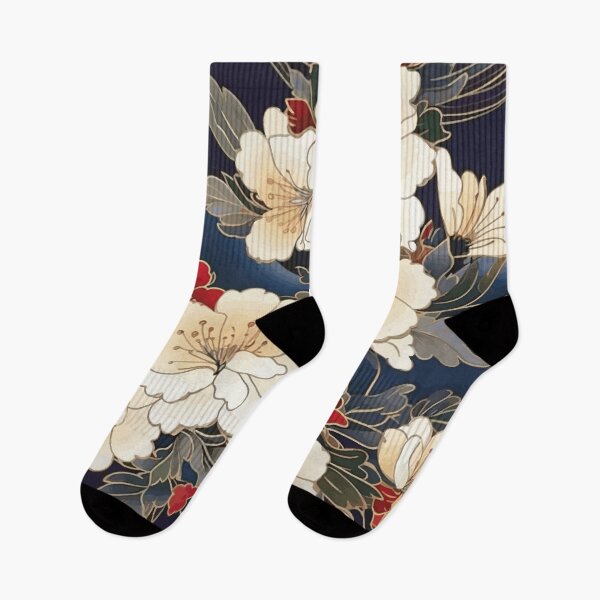 Item preview, Cherry Blossoms Vintage Japanese Floral Kimono Pattern designed and sold by Vicky Brago-Mitchell®.