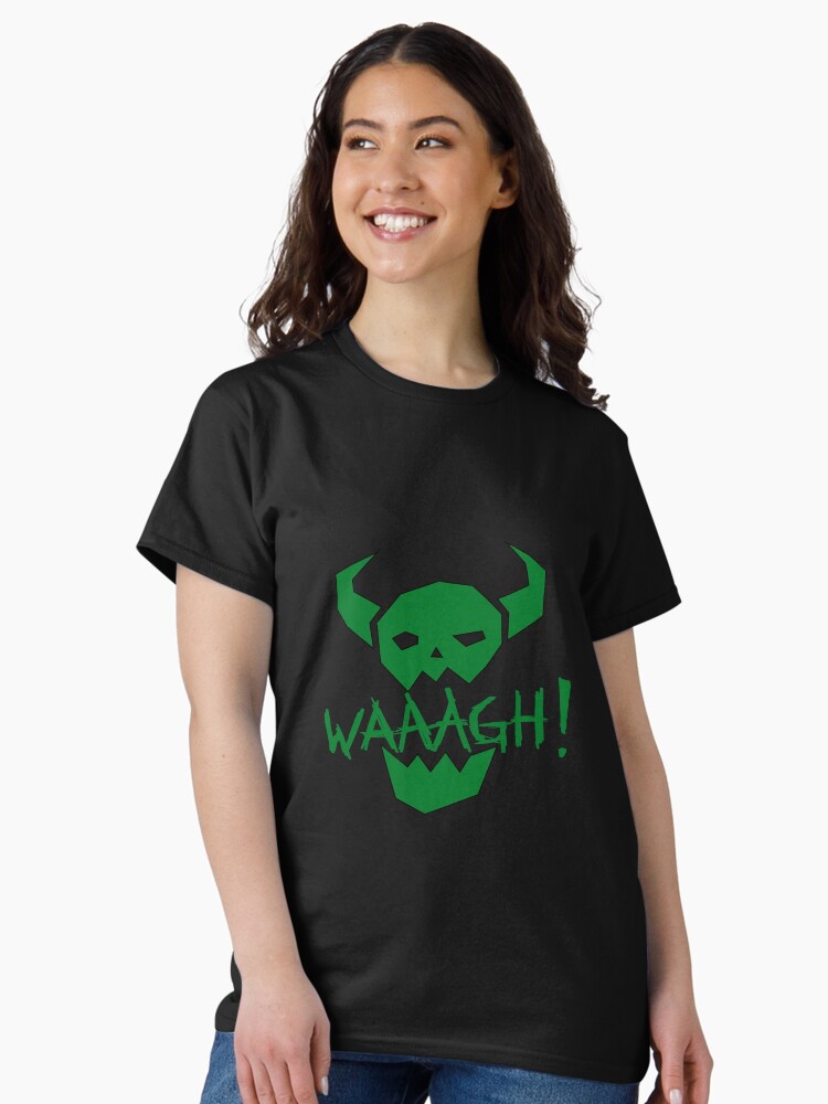 Aperçu 2 sur 7. T-shirt classique avec l'œuvre Ork WAAAGH! créée et vendue par PicklesEnEggs.