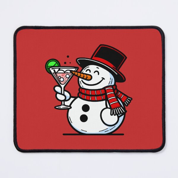 Item preview, Snowman drinking a Cocktail designed and sold by ArtFactoryAI.
