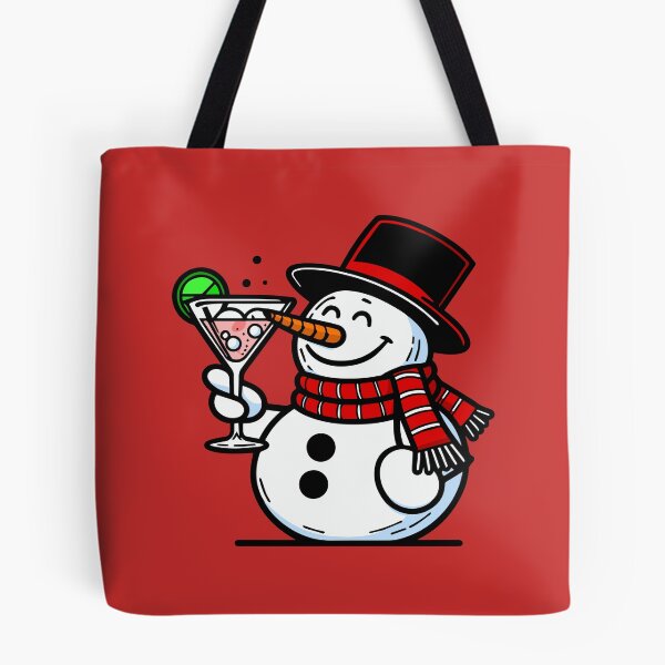 Item preview, Snowman drinking a Cocktail designed and sold by ArtFactoryAI.