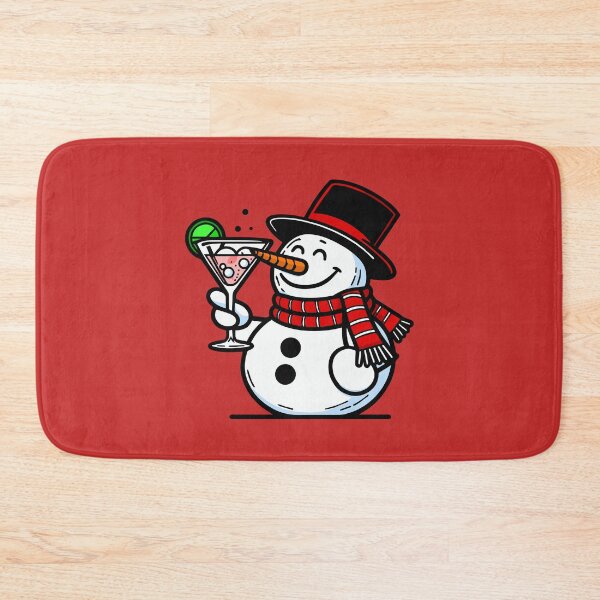 Item preview, Snowman drinking a Cocktail designed and sold by ArtFactoryAI.