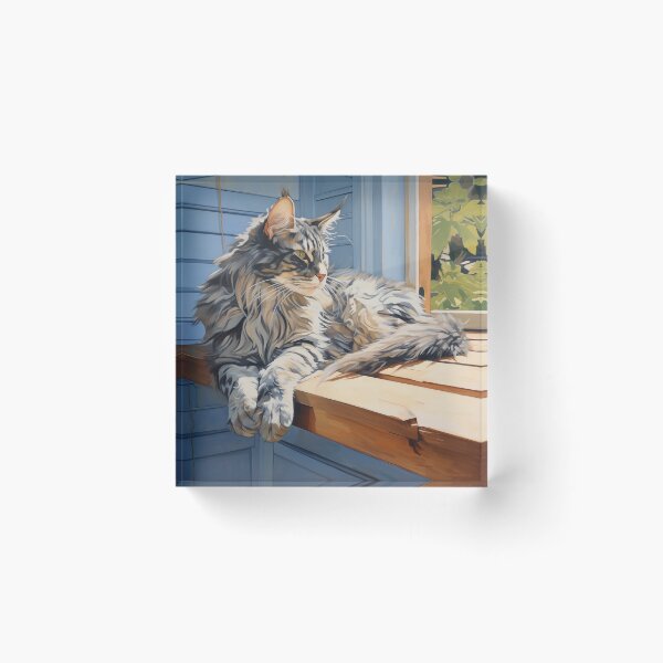 Item preview, Maine Coon Cat (acrylic) designed and sold by Samuelsboro.