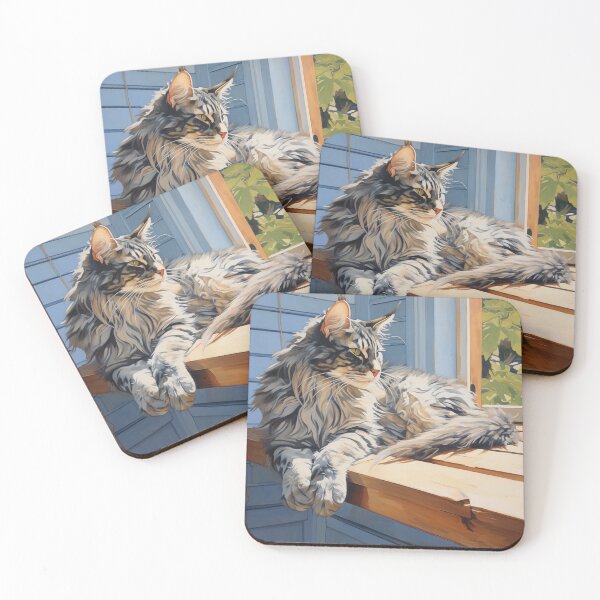 Item preview, Maine Coon Cat (acrylic) designed and sold by Samuelsboro.