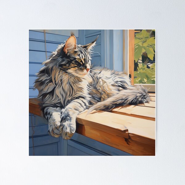 Item preview, Maine Coon Cat (acrylic) designed and sold by Samuelsboro.